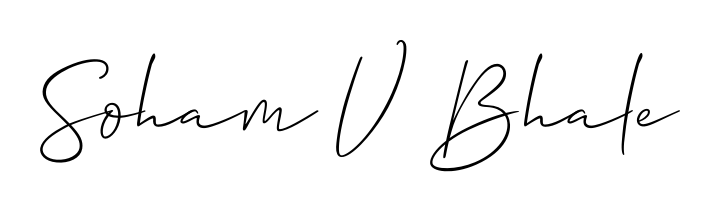 Create your official email sign-off with Soham V Bhale name in Allison_Script style. Crisp, clean, and perfectly legible across all screens. Soham V Bhale signature style 2 images and pictures png