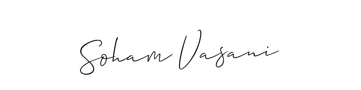 Also You can easily find your signature by using the search form. We will create Soham Vasani name handwritten signature images for you free of cost using Allison_Script sign style. Soham Vasani signature style 2 images and pictures png