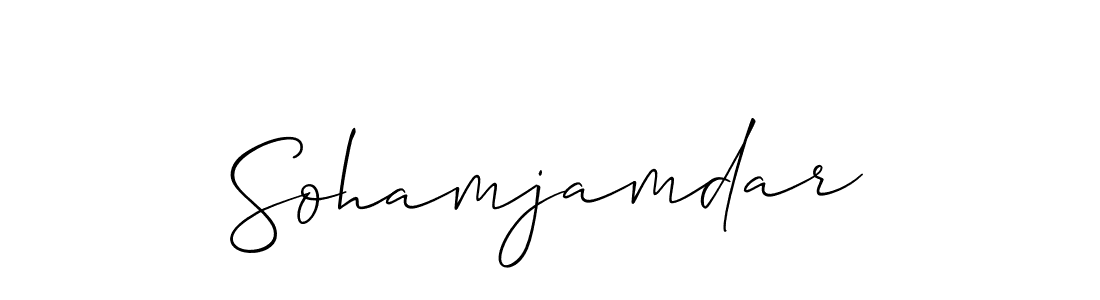 Design your own signature with our free online signature maker. With this signature software, you can create a handwritten (Allison_Script) signature for name Sohamjamdar. Sohamjamdar signature style 2 images and pictures png