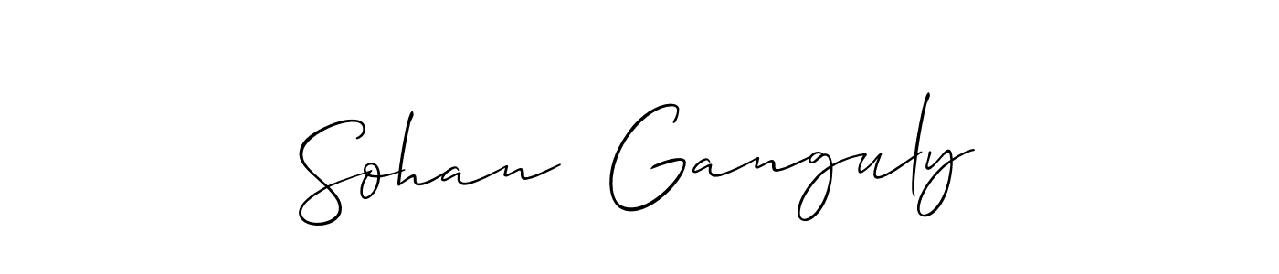 Similarly Allison_Script is the best handwritten signature design. Signature creator online .You can use it as an online autograph creator for name Sohan  Ganguly. Sohan  Ganguly signature style 2 images and pictures png