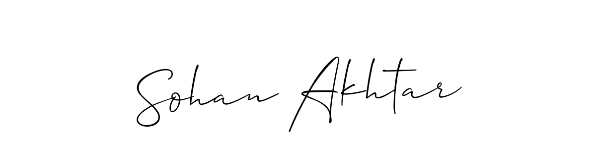 Create a beautiful signature design for name Sohan Akhtar. With this signature (Allison_Script) fonts, you can make a handwritten signature for free. Sohan Akhtar signature style 2 images and pictures png