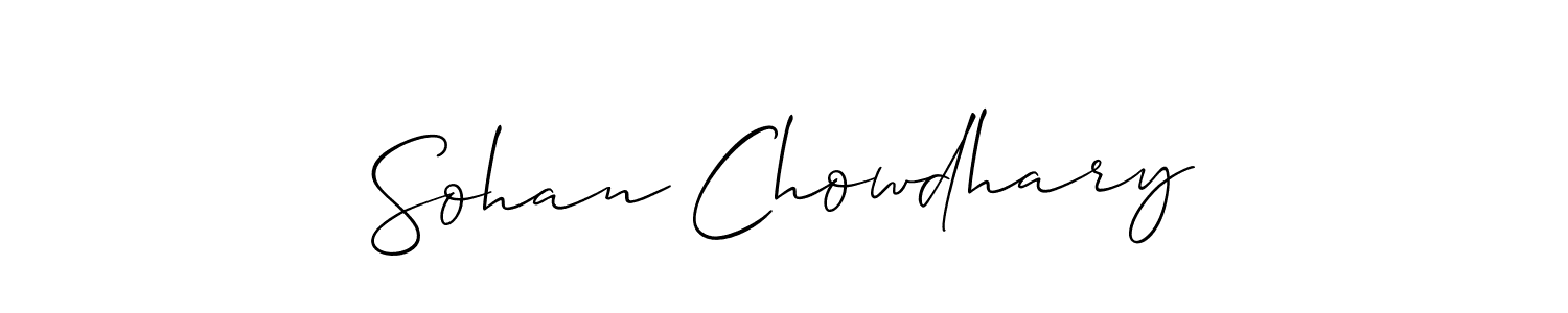 The best way (Allison_Script) to make a short signature is to pick only two or three words in your name. The name Sohan Chowdhary include a total of six letters. For converting this name. Sohan Chowdhary signature style 2 images and pictures png