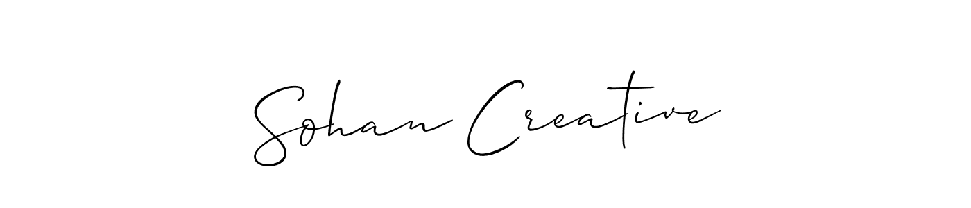 Make a beautiful signature design for name Sohan Creative. With this signature (Allison_Script) style, you can create a handwritten signature for free. Sohan Creative signature style 2 images and pictures png