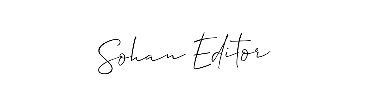 Make a beautiful signature design for name Sohan Editor. Use this online signature maker to create a handwritten signature for free. Sohan Editor signature style 2 images and pictures png