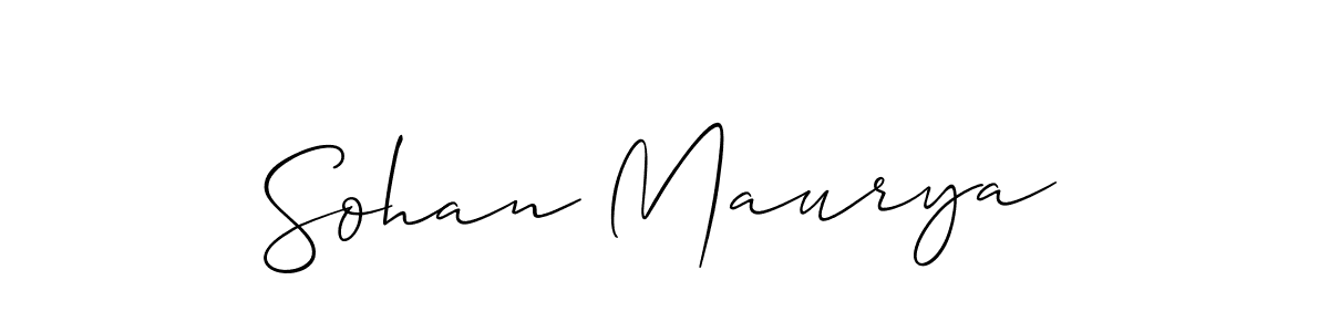 Make a beautiful signature design for name Sohan Maurya. With this signature (Allison_Script) style, you can create a handwritten signature for free. Sohan Maurya signature style 2 images and pictures png