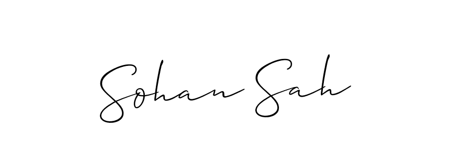 Create a beautiful signature design for name Sohan Sah. With this signature (Allison_Script) fonts, you can make a handwritten signature for free. Sohan Sah signature style 2 images and pictures png