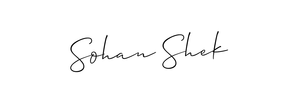 Also we have Sohan Shek name is the best signature style. Create professional handwritten signature collection using Allison_Script autograph style. Sohan Shek signature style 2 images and pictures png