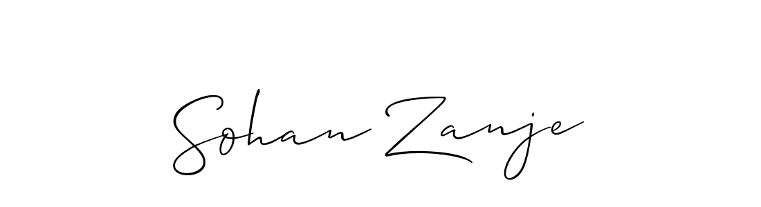 Use a signature maker to create a handwritten signature online. With this signature software, you can design (Allison_Script) your own signature for name Sohan Zanje. Sohan Zanje signature style 2 images and pictures png