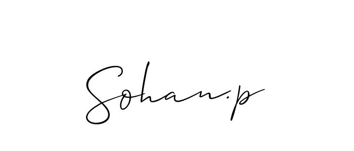 Best and Professional Signature Style for Sohan.p. Allison_Script Best Signature Style Collection. Sohan.p signature style 2 images and pictures png