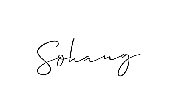 Allison_Script is a professional signature style that is perfect for those who want to add a touch of class to their signature. It is also a great choice for those who want to make their signature more unique. Get Sohang name to fancy signature for free. Sohang signature style 2 images and pictures png