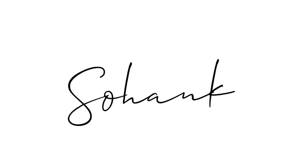 Best and Professional Signature Style for Sohank. Allison_Script Best Signature Style Collection. Sohank signature style 2 images and pictures png