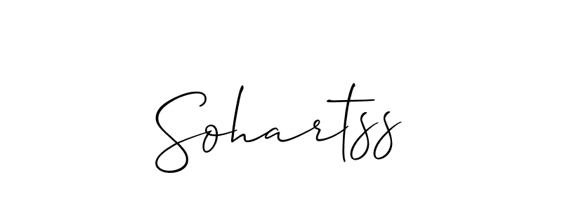 Also You can easily find your signature by using the search form. We will create Sohartss name handwritten signature images for you free of cost using Allison_Script sign style. Sohartss signature style 2 images and pictures png