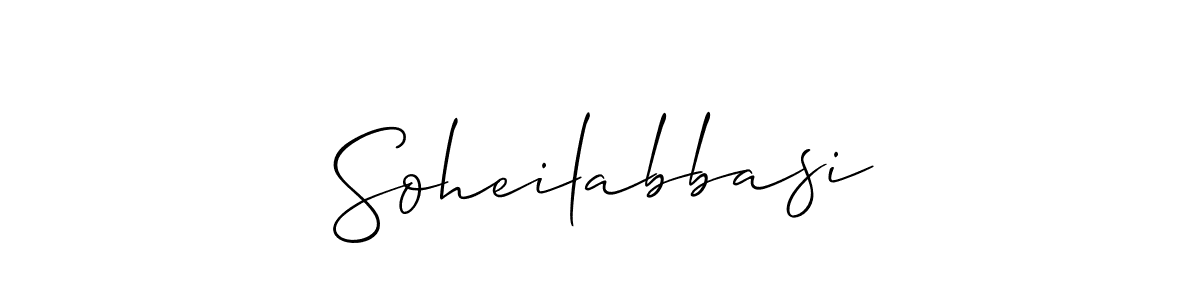 Design your own signature with our free online signature maker. With this signature software, you can create a handwritten (Allison_Script) signature for name Soheilabbasi. Soheilabbasi signature style 2 images and pictures png