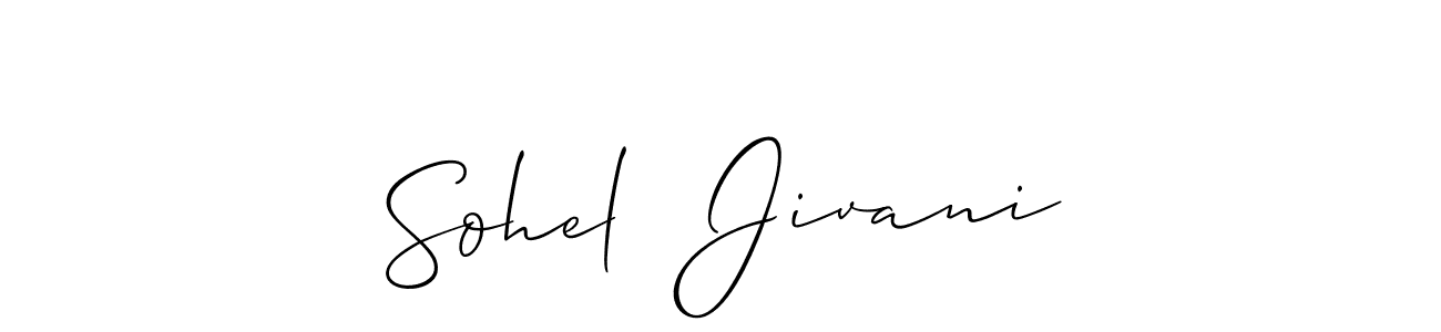 You can use this online signature creator to create a handwritten signature for the name Sohel  Jivani. This is the best online autograph maker. Sohel  Jivani signature style 2 images and pictures png