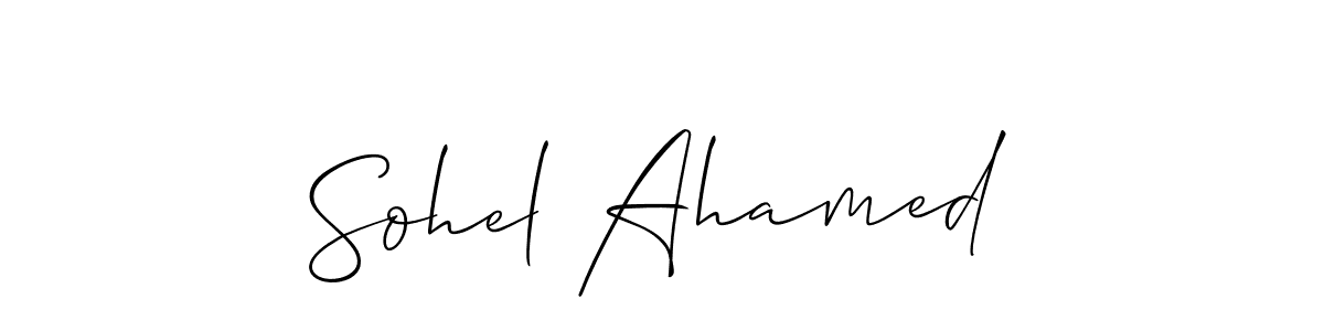 if you are searching for the best signature style for your name Sohel Ahamed. so please give up your signature search. here we have designed multiple signature styles  using Allison_Script. Sohel Ahamed signature style 2 images and pictures png