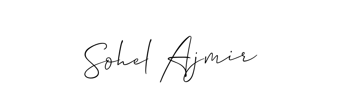 Use a signature maker to create a handwritten signature online. With this signature software, you can design (Allison_Script) your own signature for name Sohel Ajmir. Sohel Ajmir signature style 2 images and pictures png