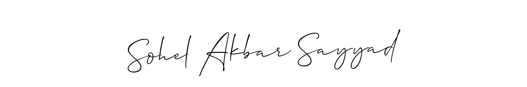 How to Draw Sohel Akbar Sayyad signature style? Allison_Script is a latest design signature styles for name Sohel Akbar Sayyad. Sohel Akbar Sayyad signature style 2 images and pictures png