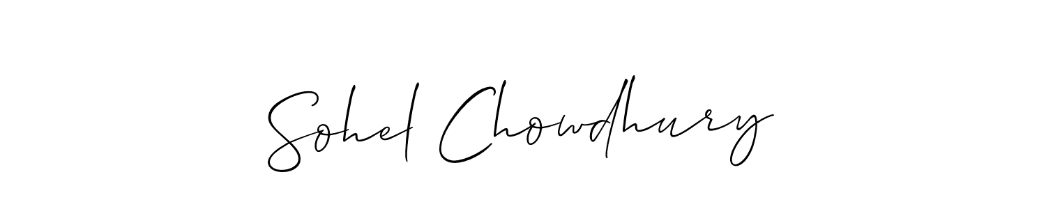 Make a beautiful signature design for name Sohel Chowdhury. With this signature (Allison_Script) style, you can create a handwritten signature for free. Sohel Chowdhury signature style 2 images and pictures png