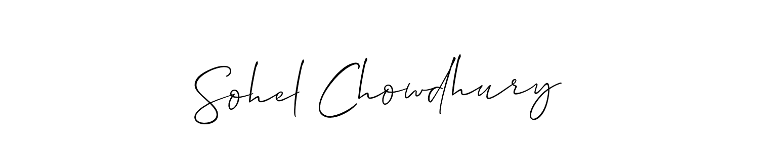 Make a short Sohel Chowdhury signature style. Manage your documents anywhere anytime using Allison_Script. Create and add eSignatures, submit forms, share and send files easily. Sohel Chowdhury signature style 2 images and pictures png