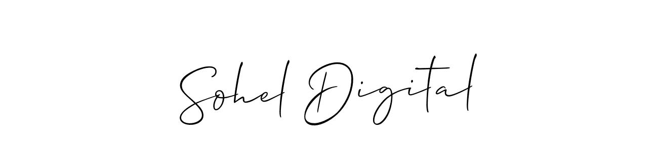 Use a signature maker to create a handwritten signature online. With this signature software, you can design (Allison_Script) your own signature for name Sohel Digital. Sohel Digital signature style 2 images and pictures png