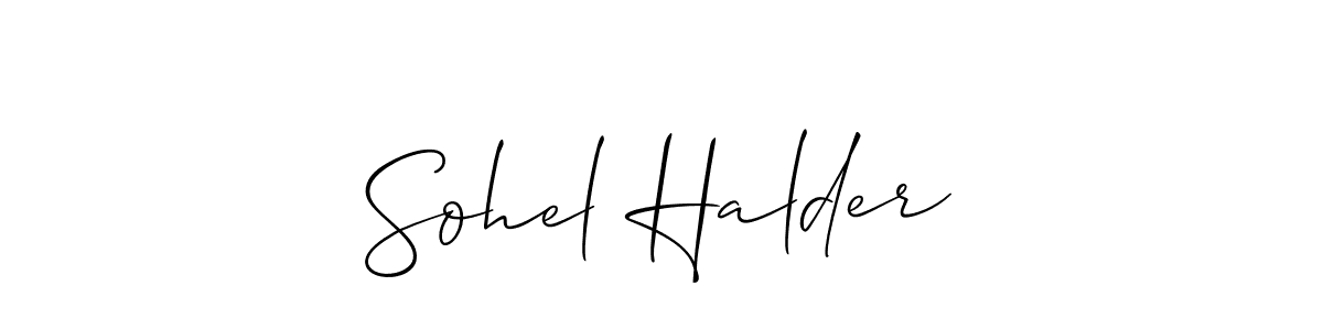 Also we have Sohel Halder name is the best signature style. Create professional handwritten signature collection using Allison_Script autograph style. Sohel Halder signature style 2 images and pictures png