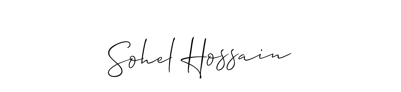How to make Sohel Hossain name signature. Use Allison_Script style for creating short signs online. This is the latest handwritten sign. Sohel Hossain signature style 2 images and pictures png