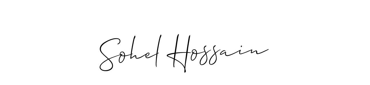 Make a beautiful signature design for name Sohel Hossain. With this signature (Allison_Script) style, you can create a handwritten signature for free. Sohel Hossain signature style 2 images and pictures png