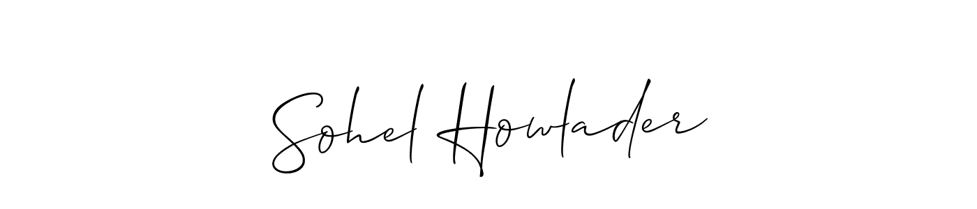 Sohel Howlader stylish signature style. Best Handwritten Sign (Allison_Script) for my name. Handwritten Signature Collection Ideas for my name Sohel Howlader. Sohel Howlader signature style 2 images and pictures png
