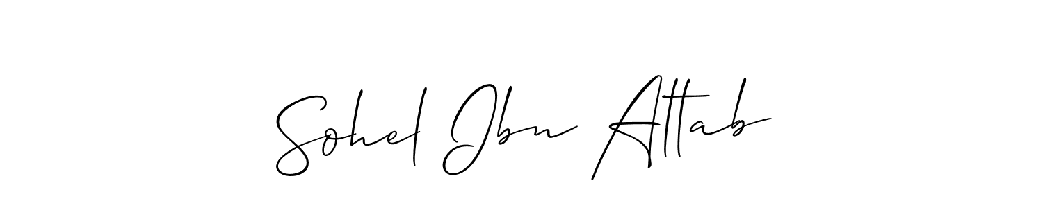 The best way (Allison_Script) to make a short signature is to pick only two or three words in your name. The name Sohel Ibn Altab include a total of six letters. For converting this name. Sohel Ibn Altab signature style 2 images and pictures png