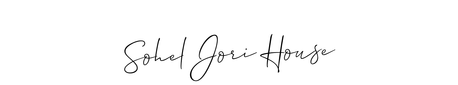 Create a beautiful signature design for name Sohel Jori House. With this signature (Allison_Script) fonts, you can make a handwritten signature for free. Sohel Jori House signature style 2 images and pictures png