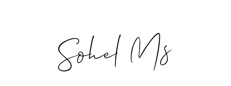 Sohel Ms stylish signature style. Best Handwritten Sign (Allison_Script) for my name. Handwritten Signature Collection Ideas for my name Sohel Ms. Sohel Ms signature style 2 images and pictures png