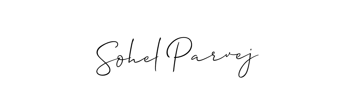 Also You can easily find your signature by using the search form. We will create Sohel Parvej name handwritten signature images for you free of cost using Allison_Script sign style. Sohel Parvej signature style 2 images and pictures png