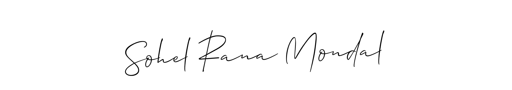 Also we have Sohel Rana Mondal name is the best signature style. Create professional handwritten signature collection using Allison_Script autograph style. Sohel Rana Mondal signature style 2 images and pictures png