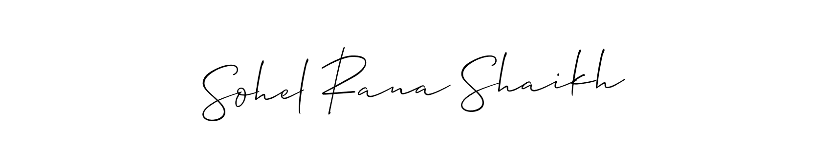 Make a beautiful signature design for name Sohel Rana Shaikh. With this signature (Allison_Script) style, you can create a handwritten signature for free. Sohel Rana Shaikh signature style 2 images and pictures png