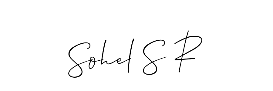 Sohel S R stylish signature style. Best Handwritten Sign (Allison_Script) for my name. Handwritten Signature Collection Ideas for my name Sohel S R. Sohel S R signature style 2 images and pictures png