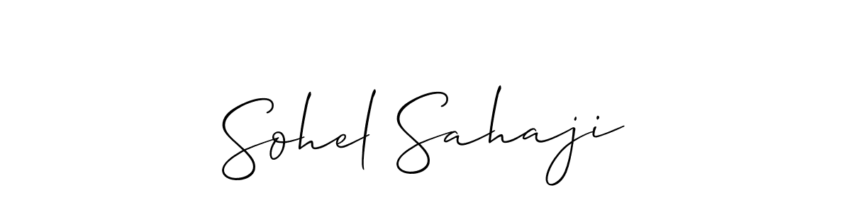 Make a short Sohel Sahaji signature style. Manage your documents anywhere anytime using Allison_Script. Create and add eSignatures, submit forms, share and send files easily. Sohel Sahaji signature style 2 images and pictures png