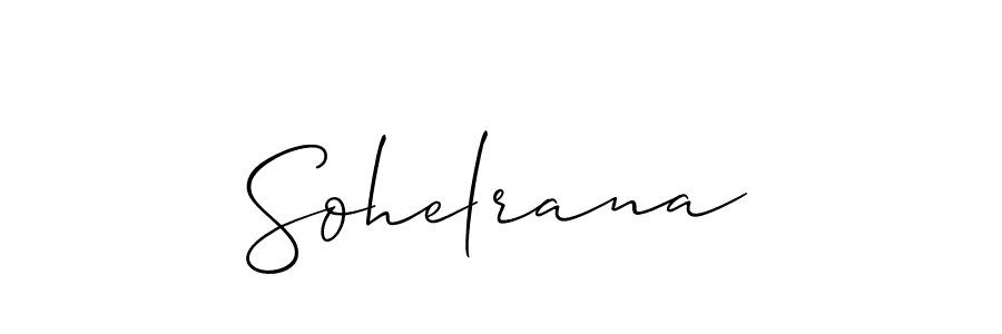 It looks lik you need a new signature style for name Sohelrana. Design unique handwritten (Allison_Script) signature with our free signature maker in just a few clicks. Sohelrana signature style 2 images and pictures png