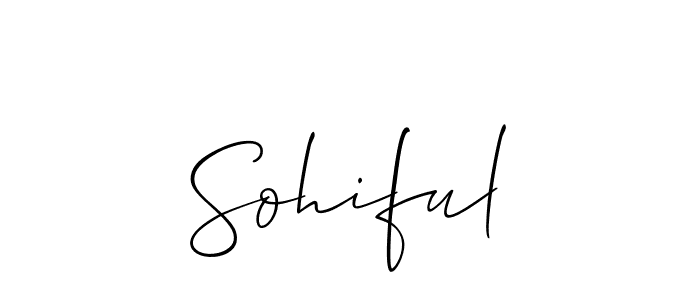 How to Draw Sohiful signature style? Allison_Script is a latest design signature styles for name Sohiful. Sohiful signature style 2 images and pictures png
