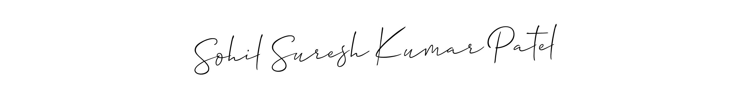 Sohil Suresh Kumar Patel stylish signature style. Best Handwritten Sign (Allison_Script) for my name. Handwritten Signature Collection Ideas for my name Sohil Suresh Kumar Patel. Sohil Suresh Kumar Patel signature style 2 images and pictures png