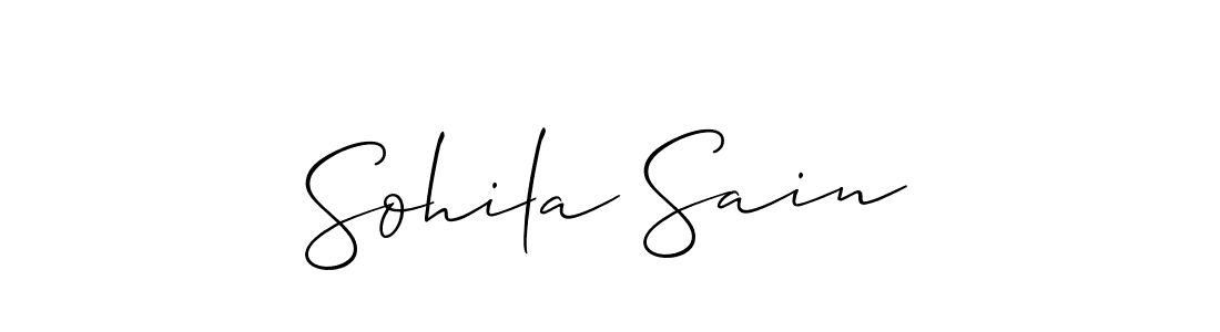 How to make Sohila Sain signature? Allison_Script is a professional autograph style. Create handwritten signature for Sohila Sain name. Sohila Sain signature style 2 images and pictures png