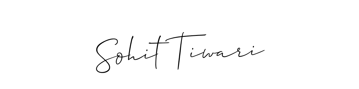 How to make Sohit Tiwari name signature. Use Allison_Script style for creating short signs online. This is the latest handwritten sign. Sohit Tiwari signature style 2 images and pictures png