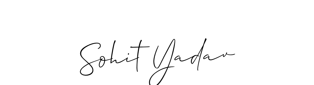 Create a beautiful signature design for name Sohit Yadav. With this signature (Allison_Script) fonts, you can make a handwritten signature for free. Sohit Yadav signature style 2 images and pictures png