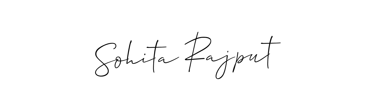 Design your own signature with our free online signature maker. With this signature software, you can create a handwritten (Allison_Script) signature for name Sohita Rajput. Sohita Rajput signature style 2 images and pictures png