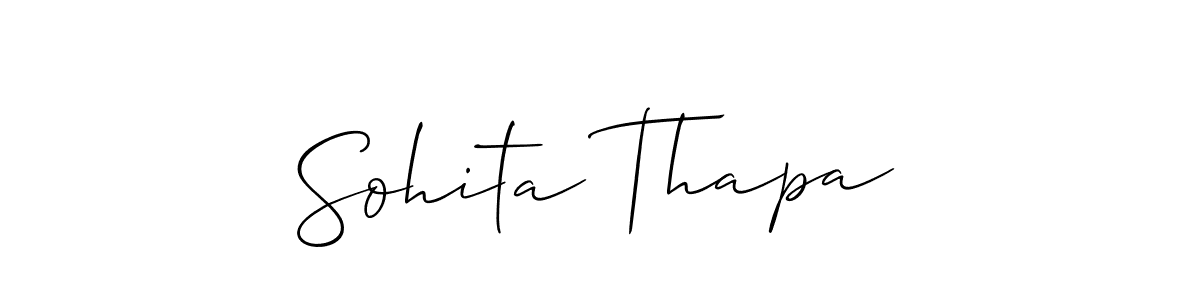 This is the best signature style for the Sohita Thapa name. Also you like these signature font (Allison_Script). Mix name signature. Sohita Thapa signature style 2 images and pictures png