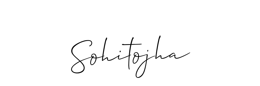 How to make Sohitojha signature? Allison_Script is a professional autograph style. Create handwritten signature for Sohitojha name. Sohitojha signature style 2 images and pictures png