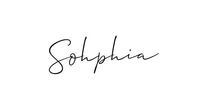 How to make Sohphia name signature. Use Allison_Script style for creating short signs online. This is the latest handwritten sign. Sohphia signature style 2 images and pictures png