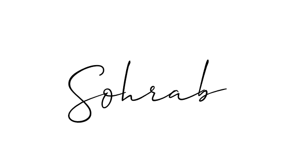 The best way (Allison_Script) to make a short signature is to pick only two or three words in your name. The name Sohrab include a total of six letters. For converting this name. Sohrab signature style 2 images and pictures png