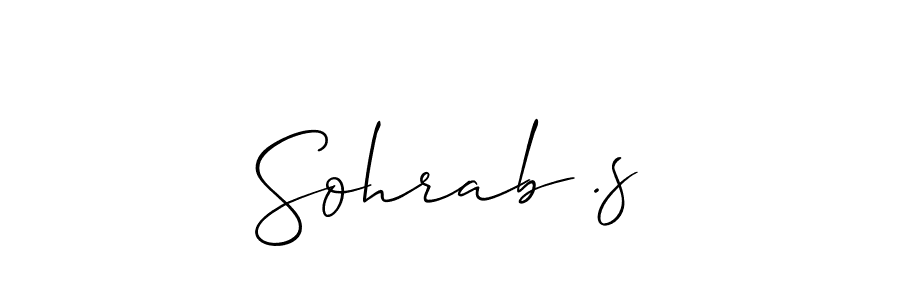 Also we have Sohrab .s name is the best signature style. Create professional handwritten signature collection using Allison_Script autograph style. Sohrab .s signature style 2 images and pictures png