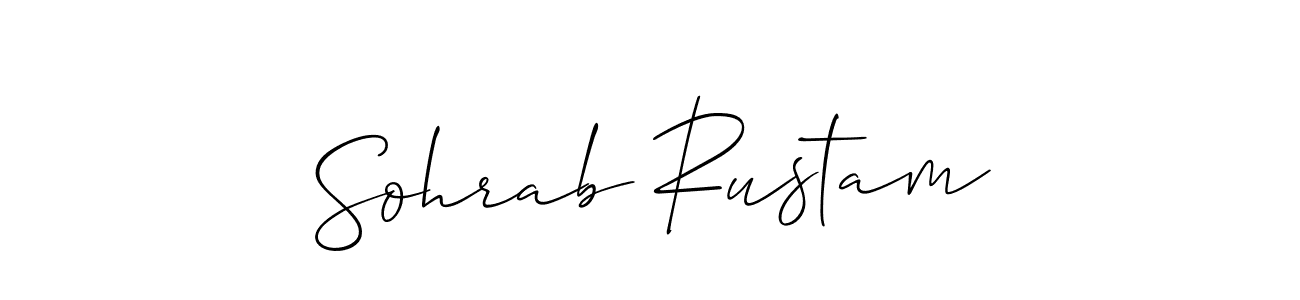 Sohrab Rustam stylish signature style. Best Handwritten Sign (Allison_Script) for my name. Handwritten Signature Collection Ideas for my name Sohrab Rustam. Sohrab Rustam signature style 2 images and pictures png