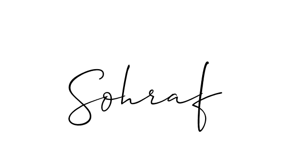 Make a beautiful signature design for name Sohraf. With this signature (Allison_Script) style, you can create a handwritten signature for free. Sohraf signature style 2 images and pictures png